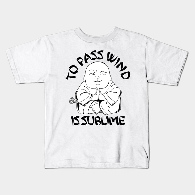 Tooting Buddah Kids T-Shirt by strangemenagerie